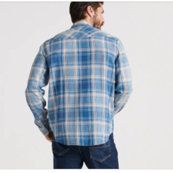 Lucky Jeans Grom Indigo Western Shirt, Loodplain, Size Medium - Picture 2 of 14